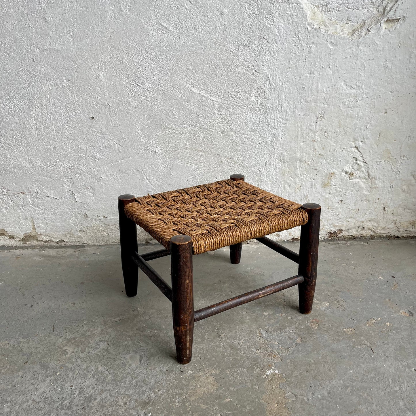 Vintage Rope Seat Stool - #1857