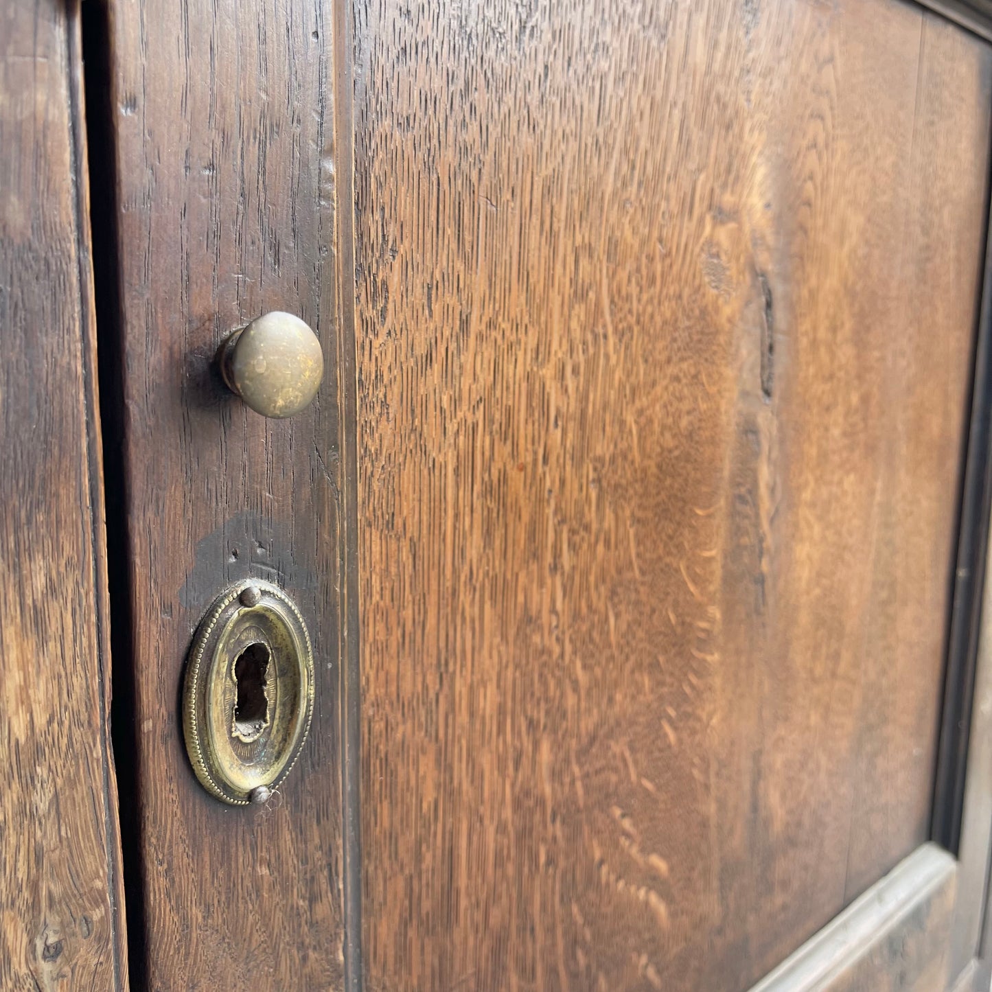 Antique Oak Bread Cupboard - #1829