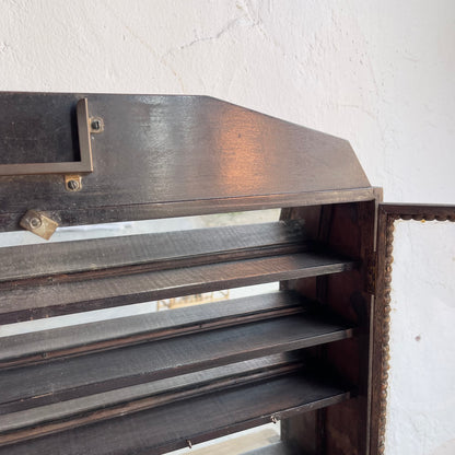 Antique Glazed Wall Cabinet - #2118