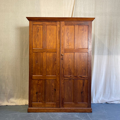 Antique Pitch Pine English School Cupboard - #2402