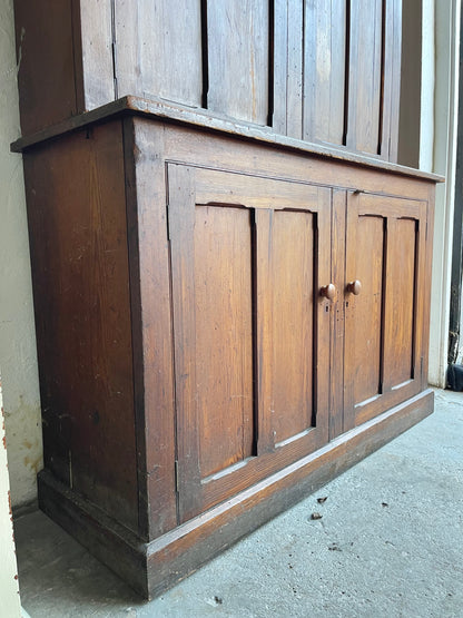Pitch Pine School Cupboard - #1925a