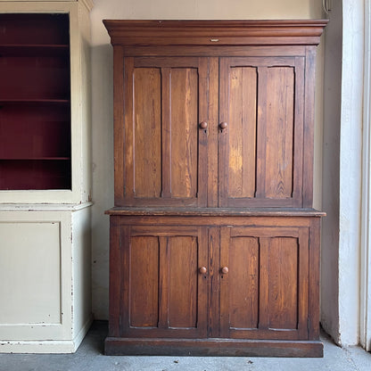 Pitch Pine School Cupboard - #1925a