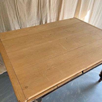 Antique Pine Farmhouse Extendable Table - #2261