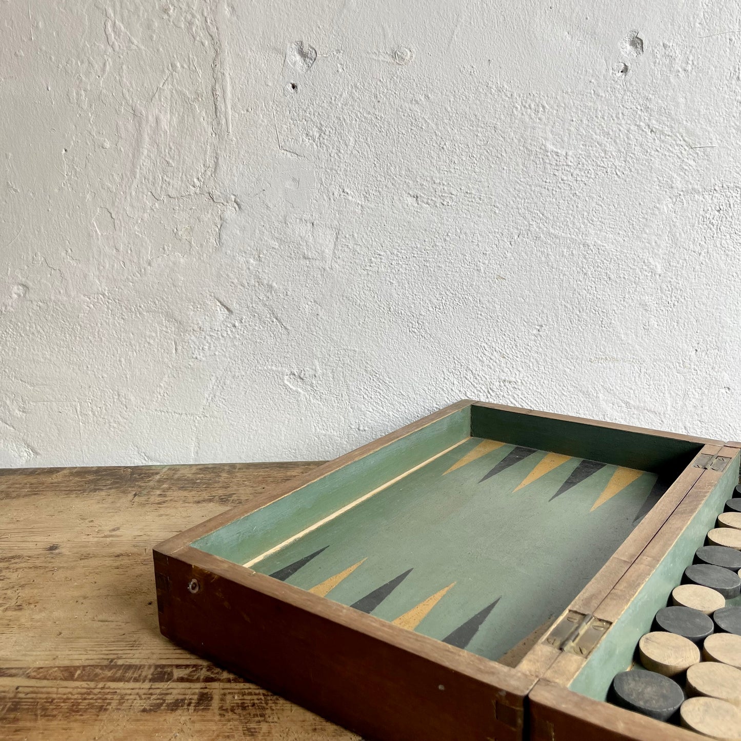 Vintage Chess + Backgammon Board - #2095