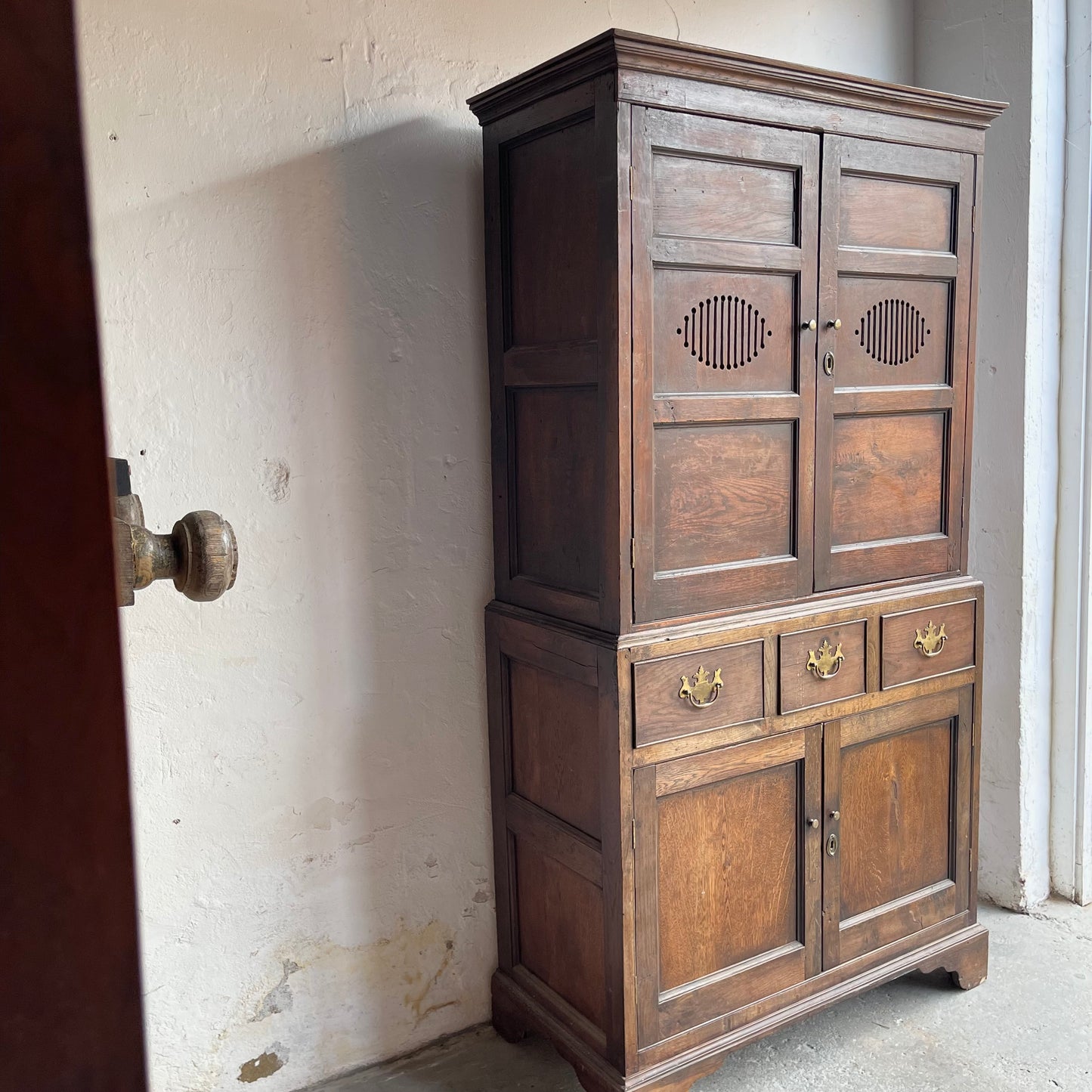 Antique Oak Bread Cupboard - #1829