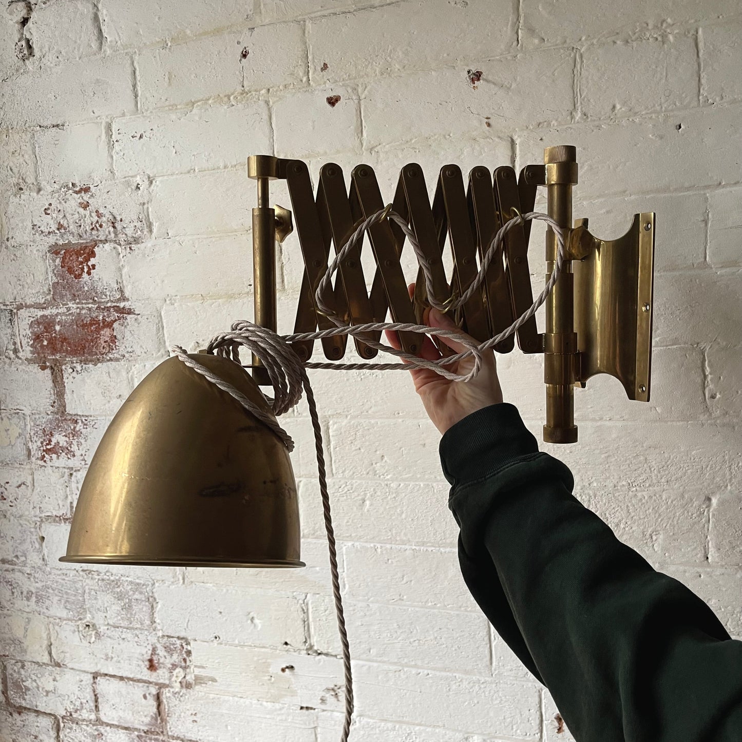 Vintage Brass Scissor Lamps - #1534