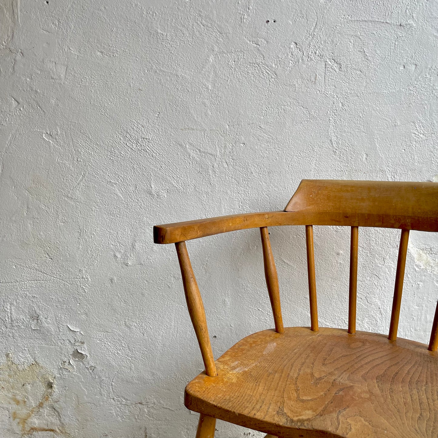 Antique Pine Captains Chair - #1841