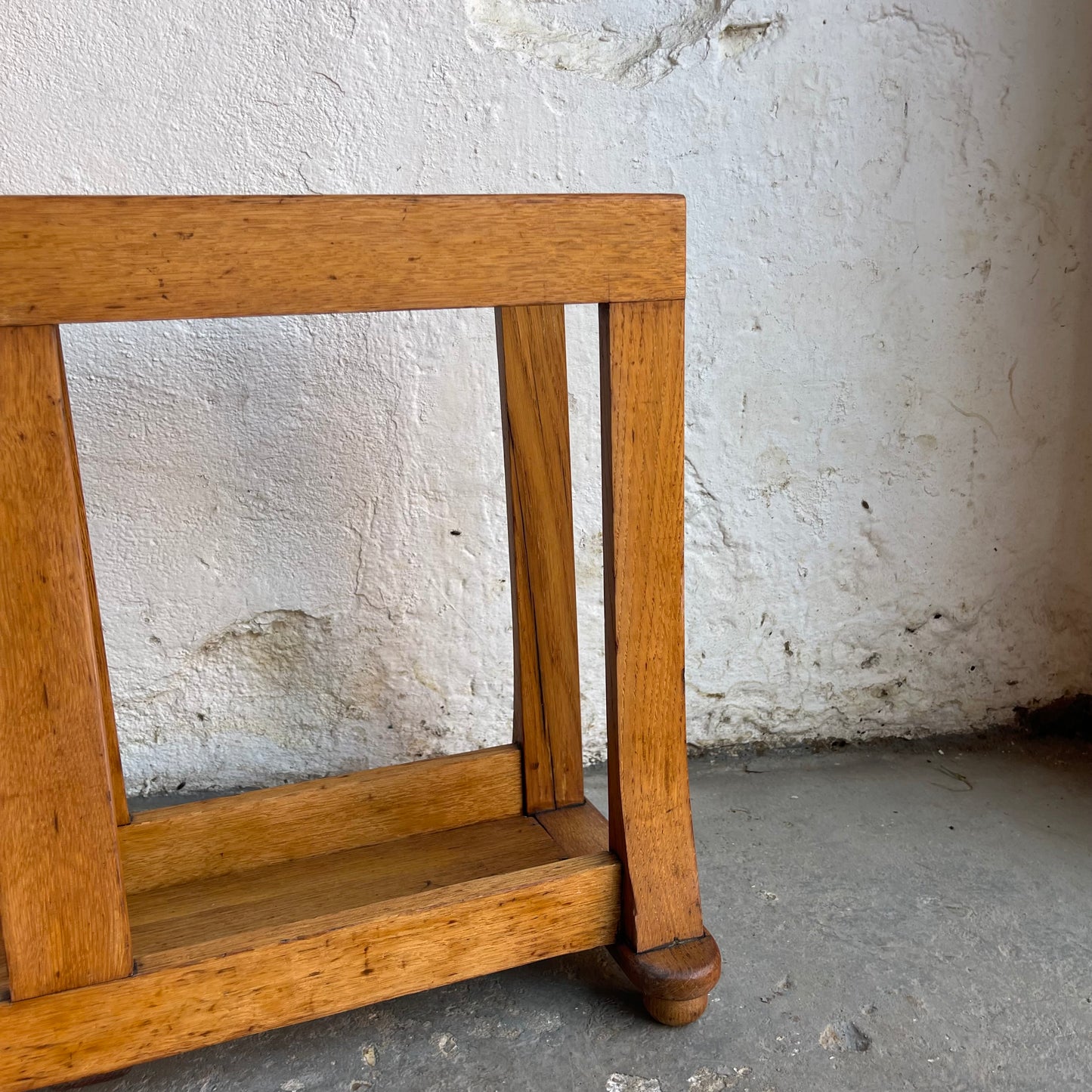 Vintage Oak Paper Rack - #2121