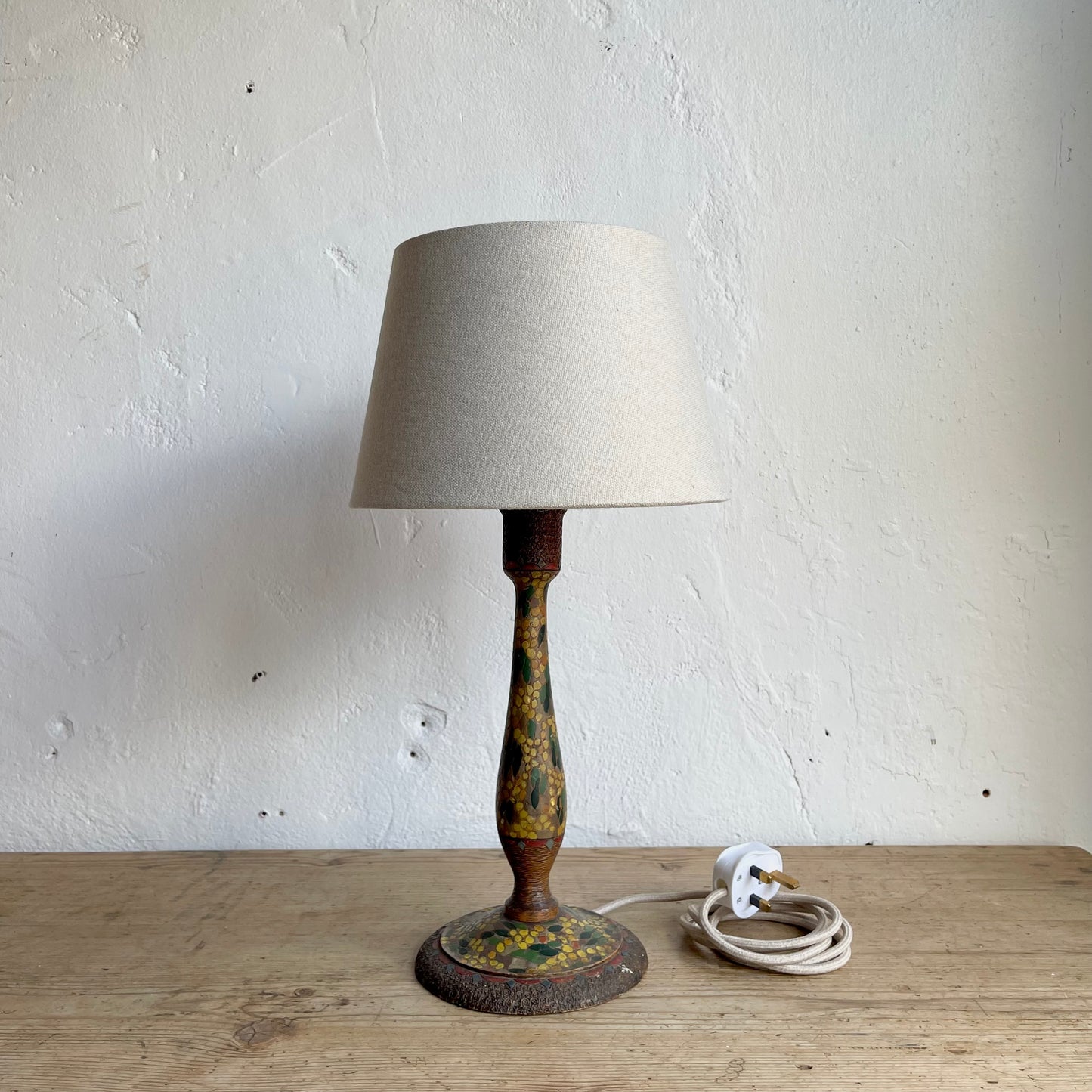 Vintage Painted Lamp Base