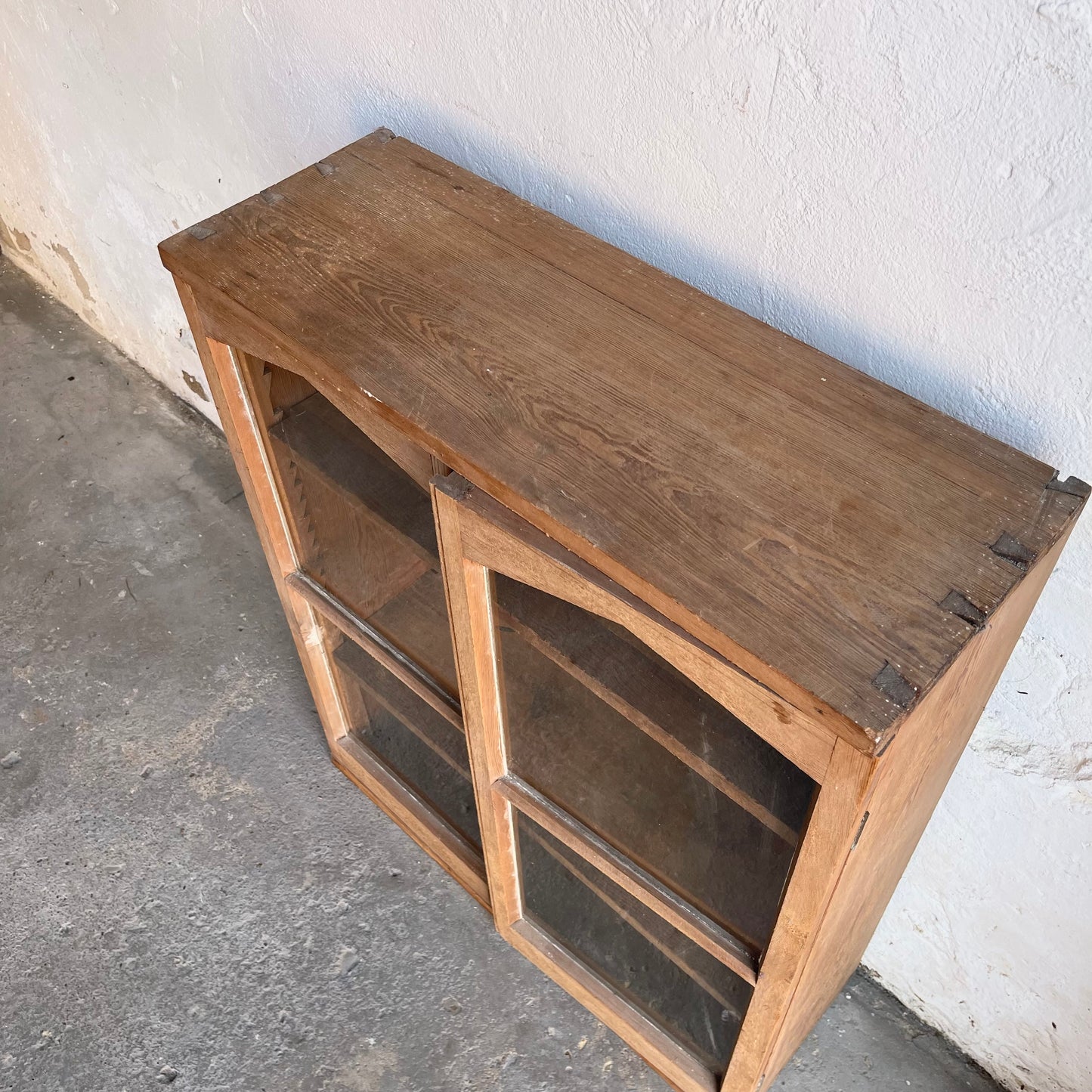 Antique Pine Glazed Cabinet - #2117