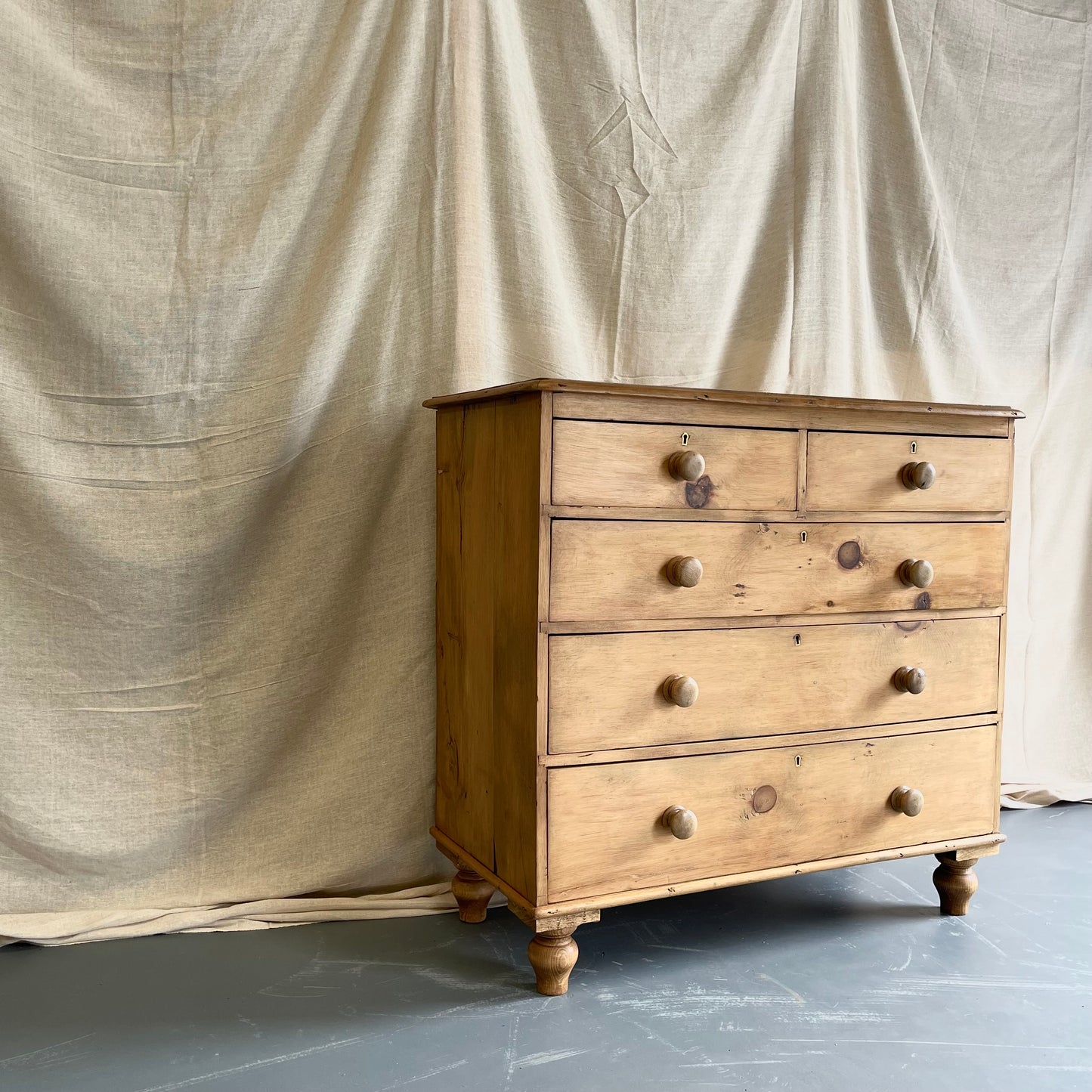Antique Pine Chest of Drawers - #2191