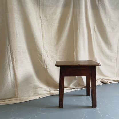 Vintage Oak Stool/Side Table - #2175