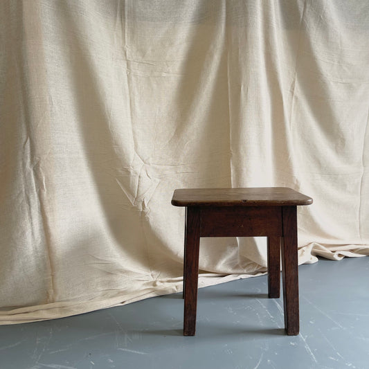Vintage Oak Stool/Side Table - #2175