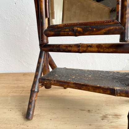 Antique Victorian Bamboo Mirror