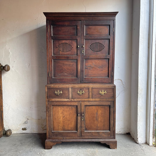 Antique Oak Bread Cupboard - #1829
