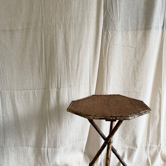 Antique Tiger Bamboo Side Table - #2242