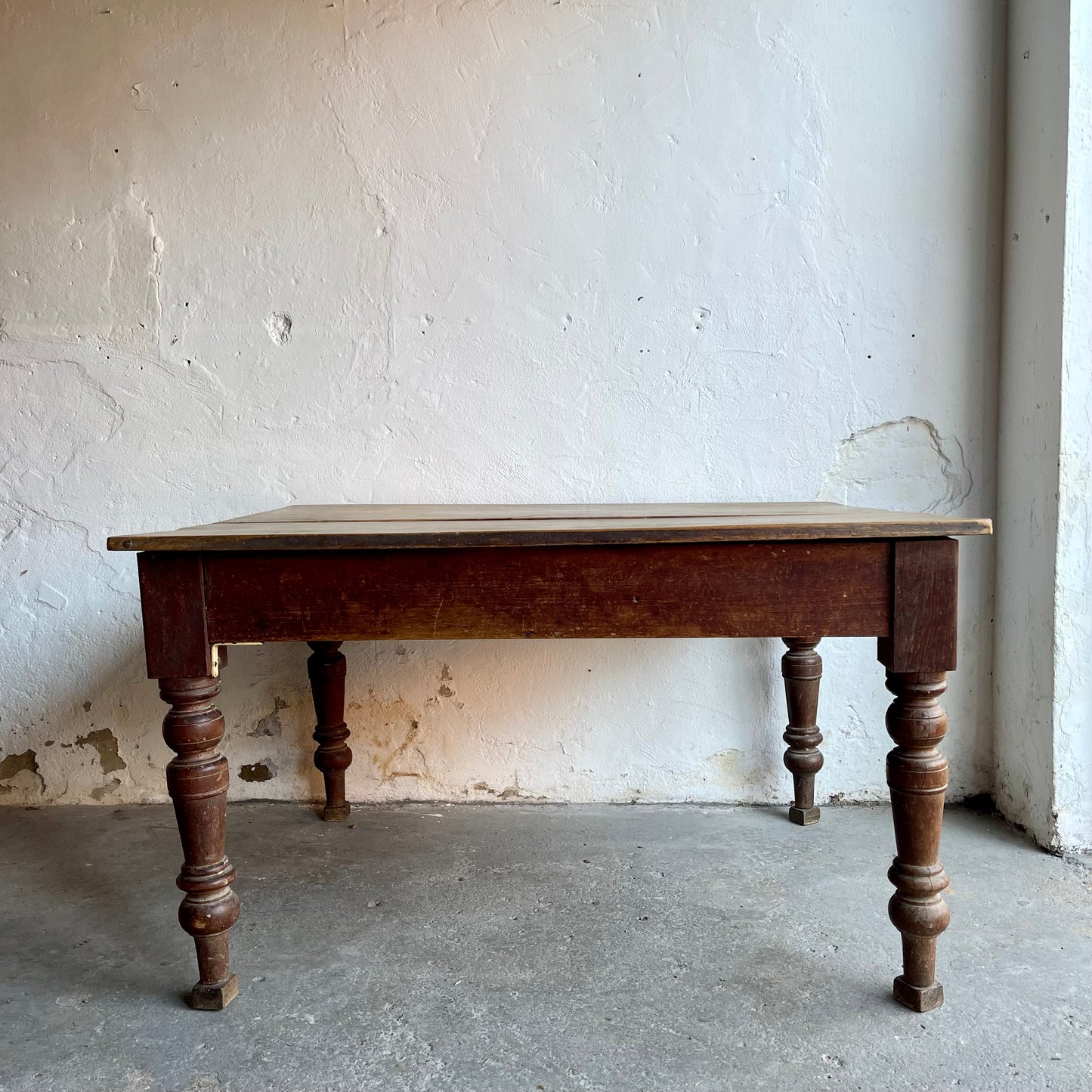 Antique Pine Farmhouse Table - #1876