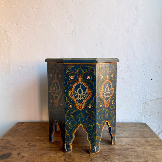 Moroccan Painted Side Table - #2039