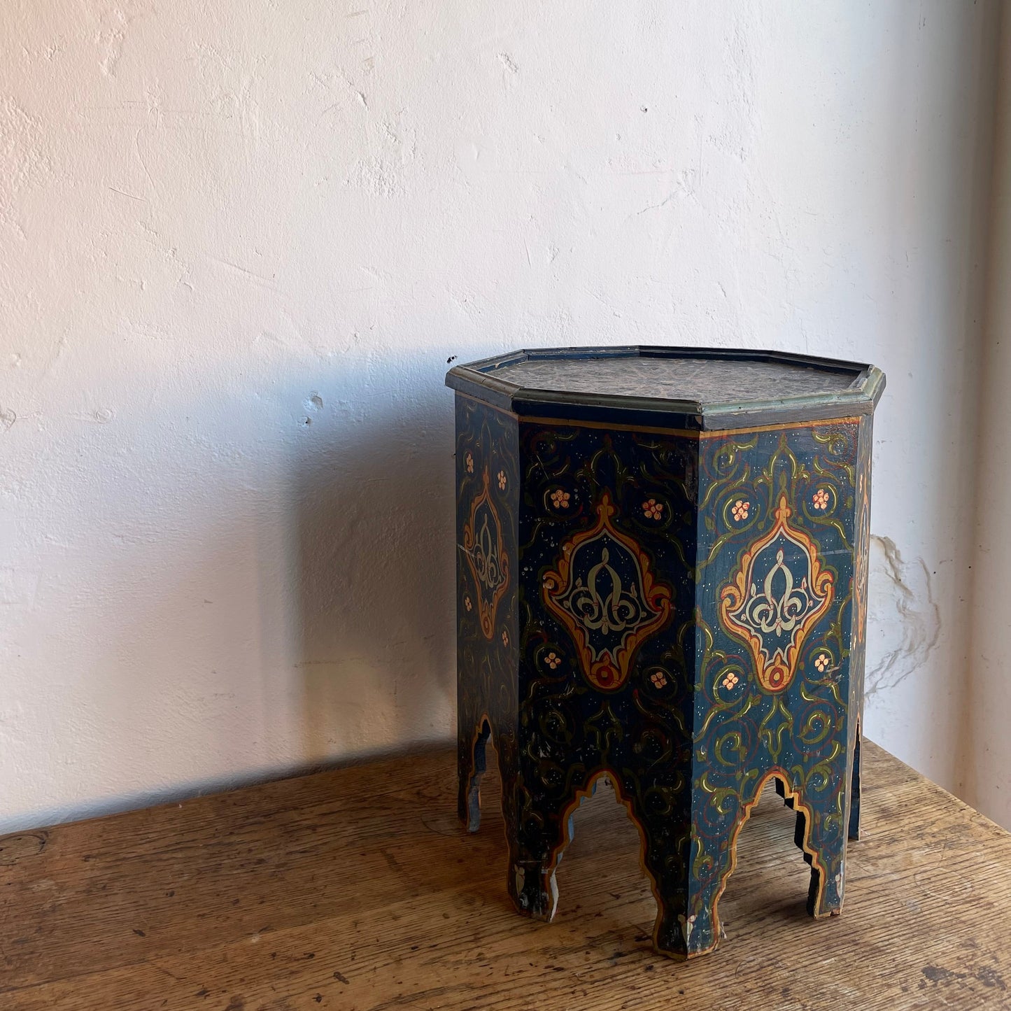 Moroccan Painted Side Table - #2039