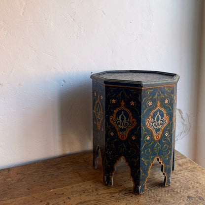 Moroccan Painted Side Table - #2039