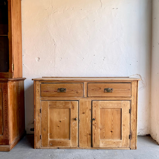 Unrestored Antique Pine Dresser Base -#1552