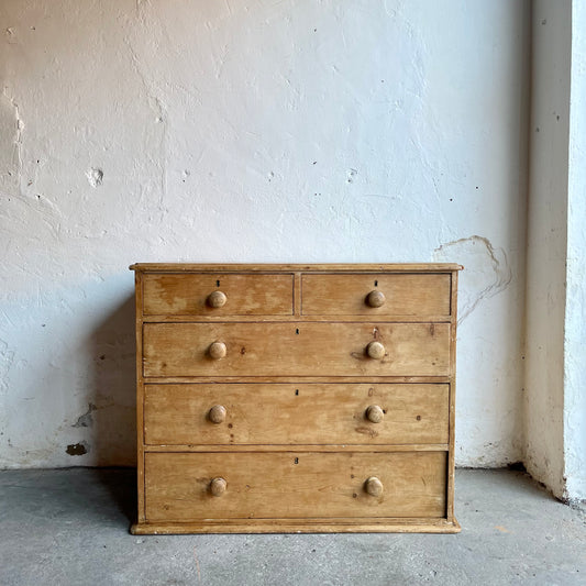 Antique Pine Chest Of Drawers - #1879