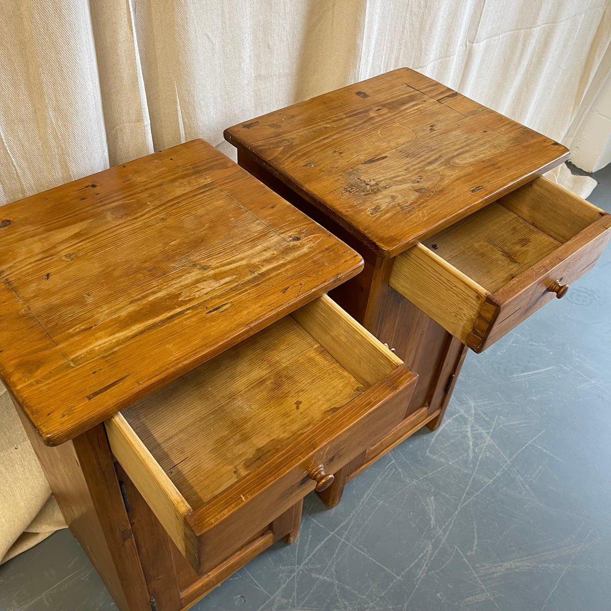 Antique Pine Pot Cupboards - #2333