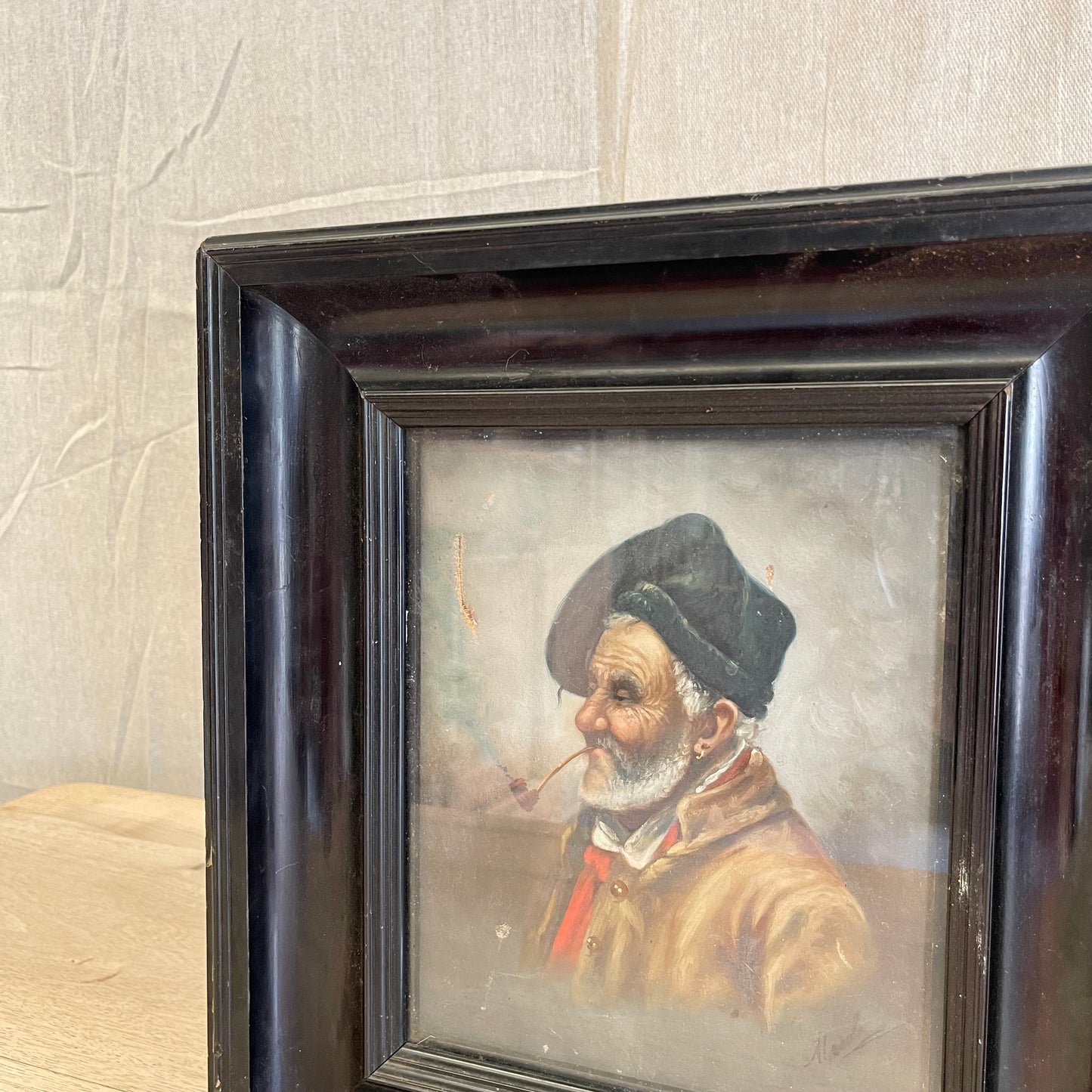 Pair Of Framed Antique Oil Paintings - #2250