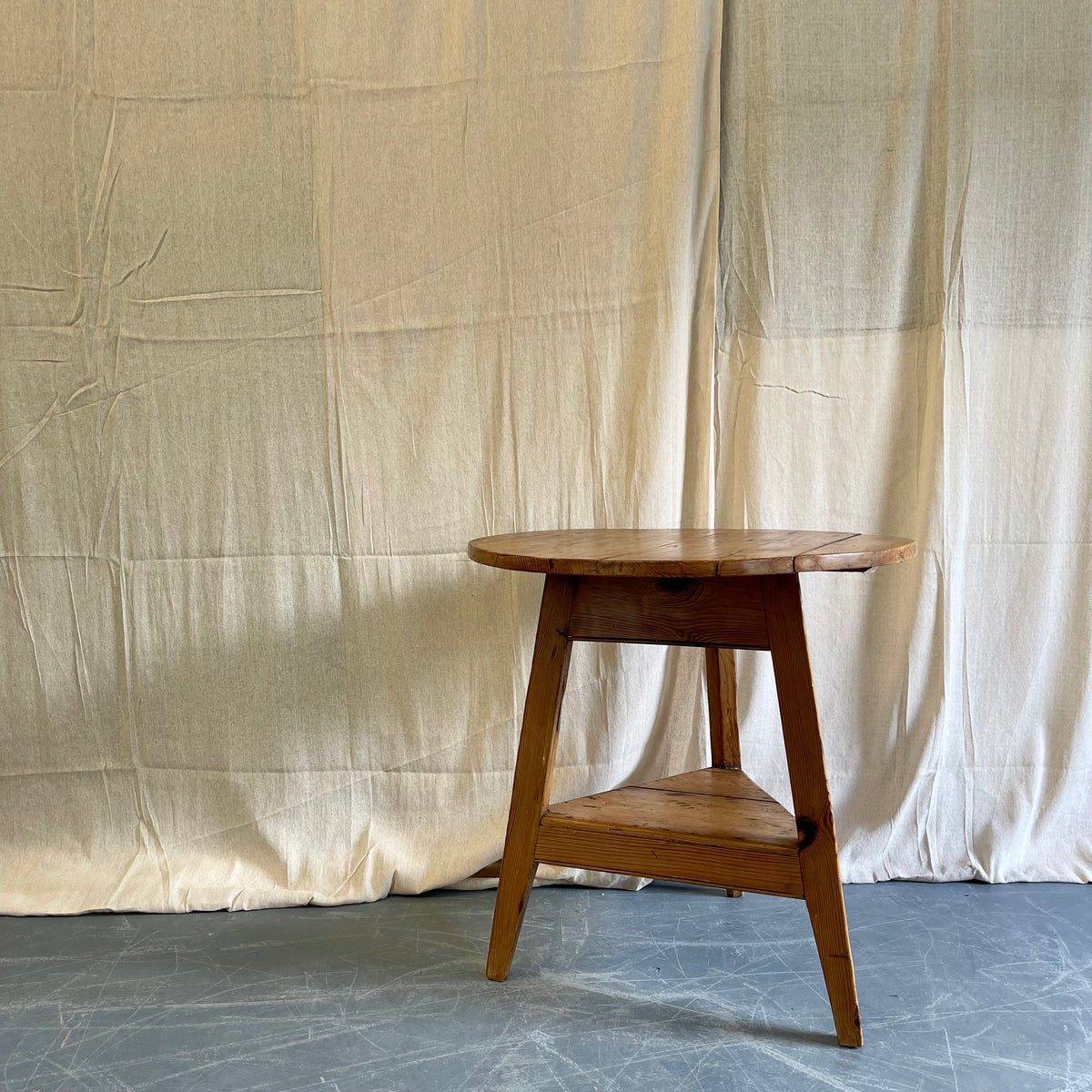 Antique Pine Cricket Table - #2337