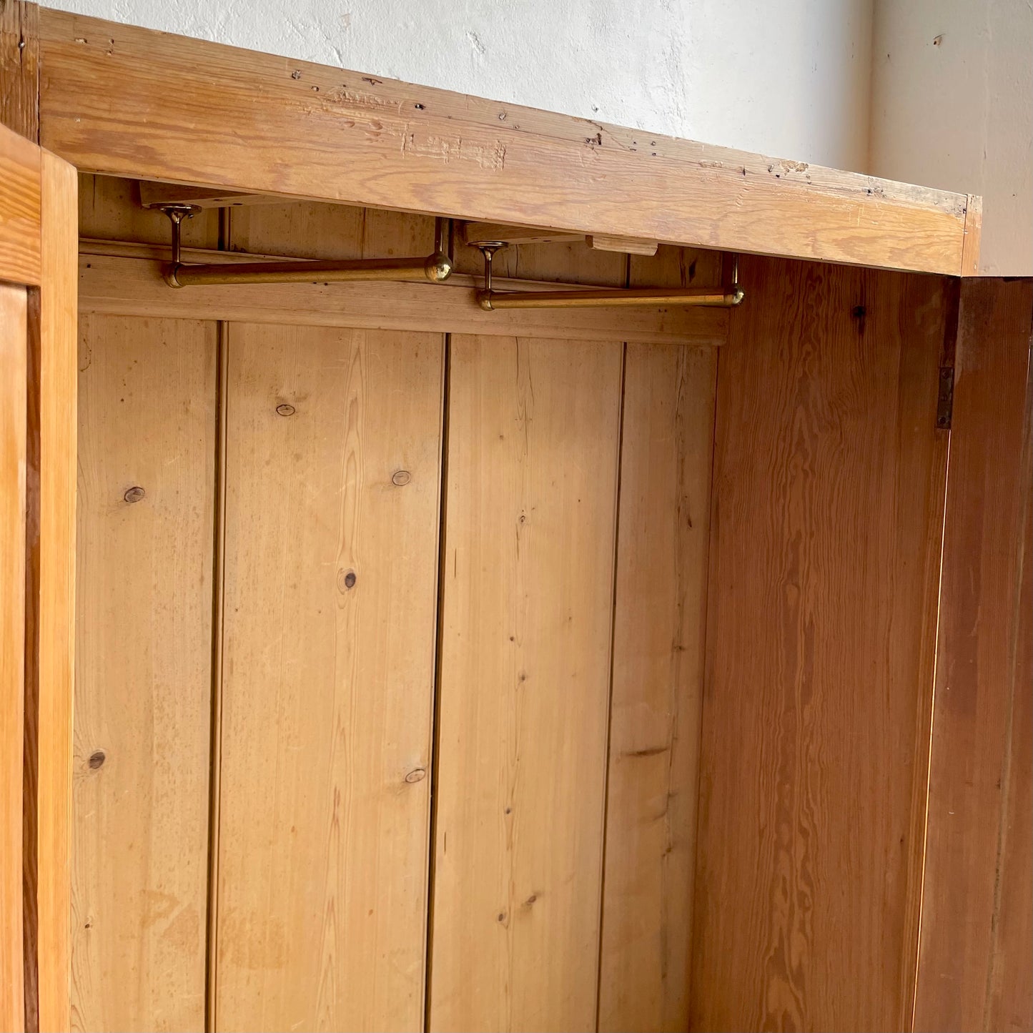 Antique Pine Wardrobe - #1834