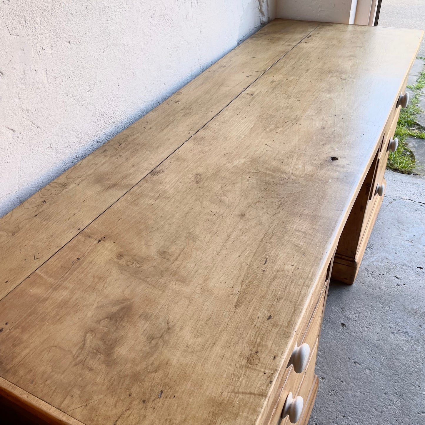 Antique Sycamore + Pine Dresser Base -#1562