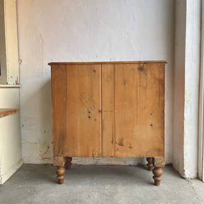 Antique Pine Chest Of Drawers - #2086