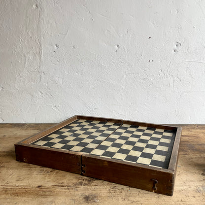 Vintage Chess + Backgammon Board - #2095