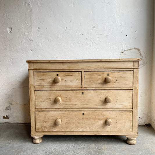 Antique Pine Chest Of Drawers - #