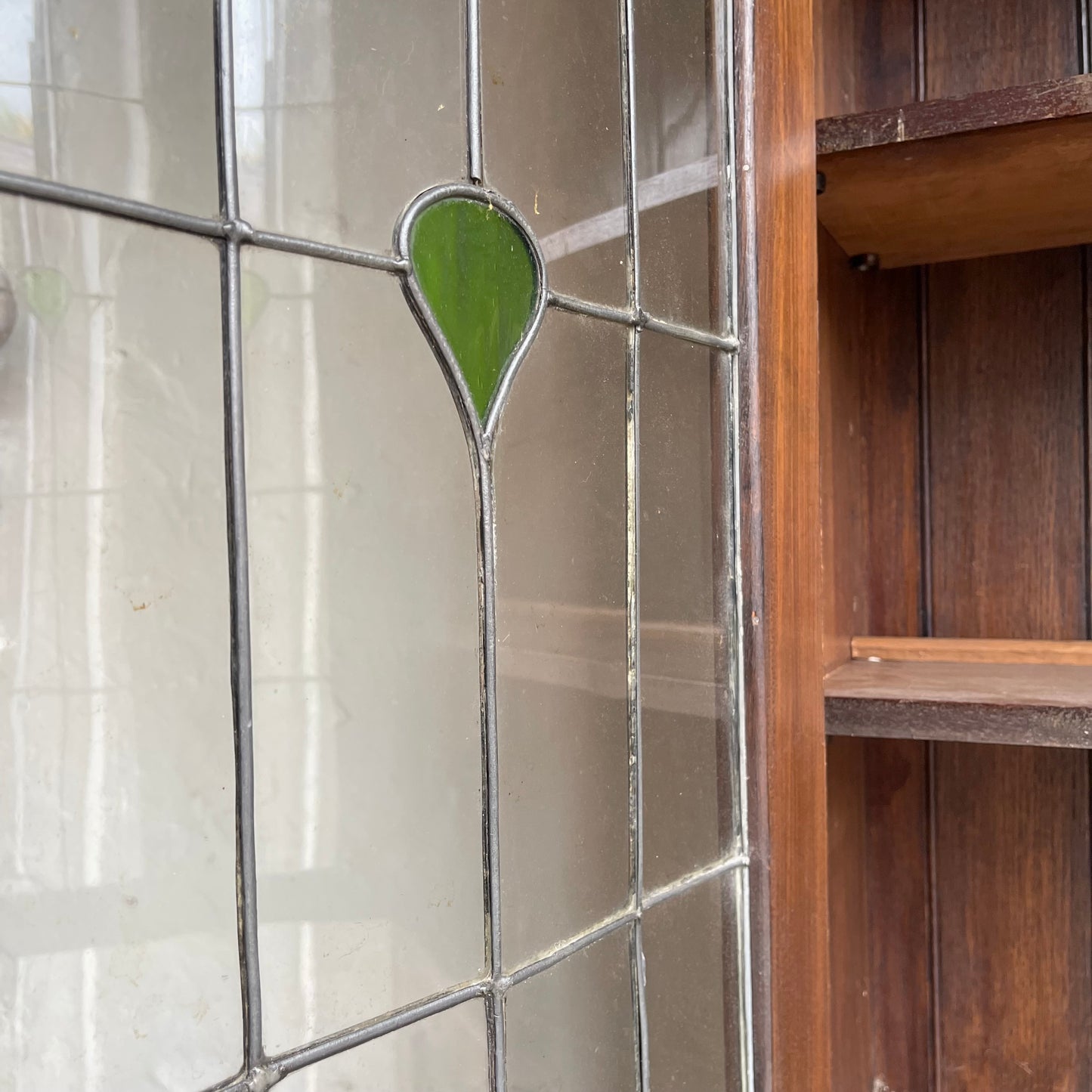 Antique Oak Arts + Crafts Bookcase - #1828