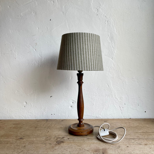 Antique Wooden lamp & Shade