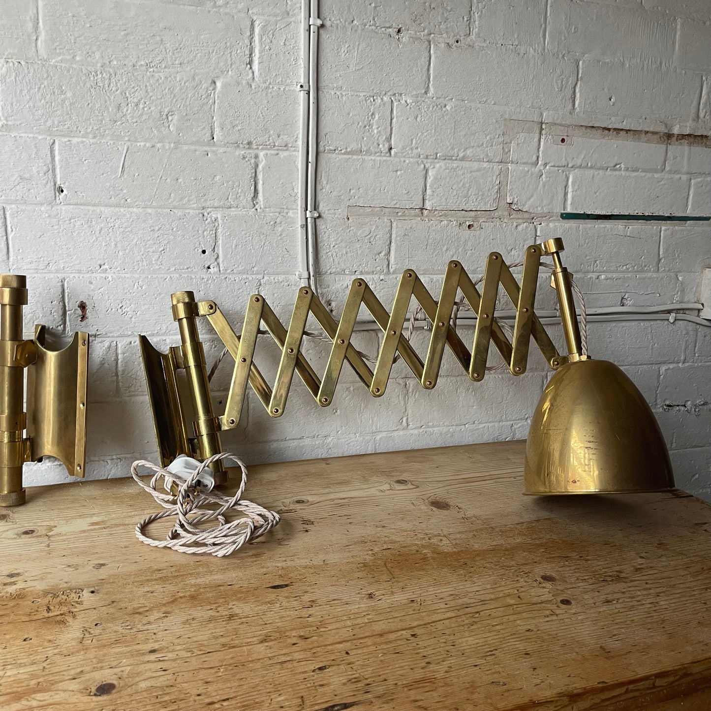 Vintage Brass Scissor Lamps - #1534