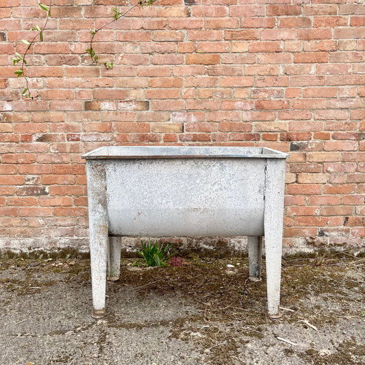 Vintage Galvanised Iron Planter - #1695