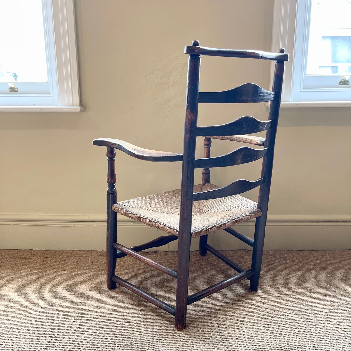 Antique Ladder Back Armchair -#1561