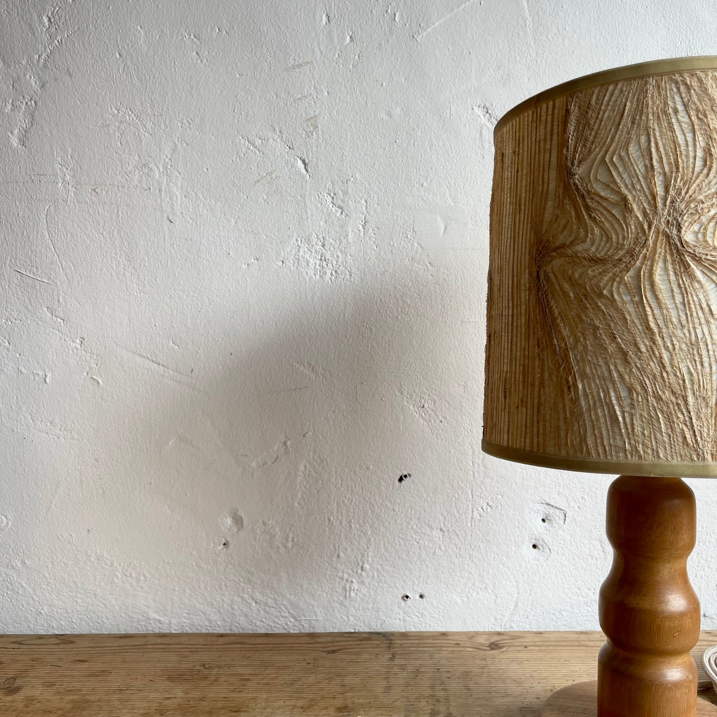 Vintage Wooden Lamp & Shade