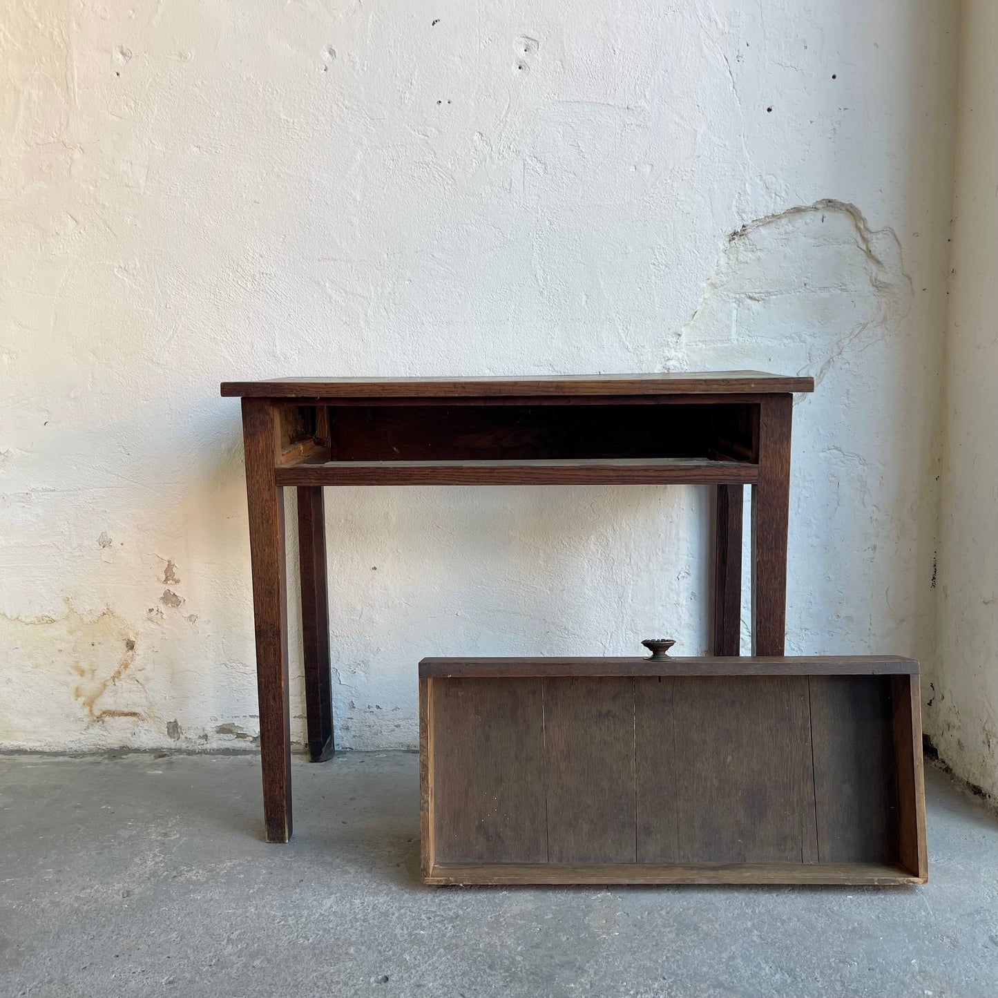 Antique Oak Side Table - #2036