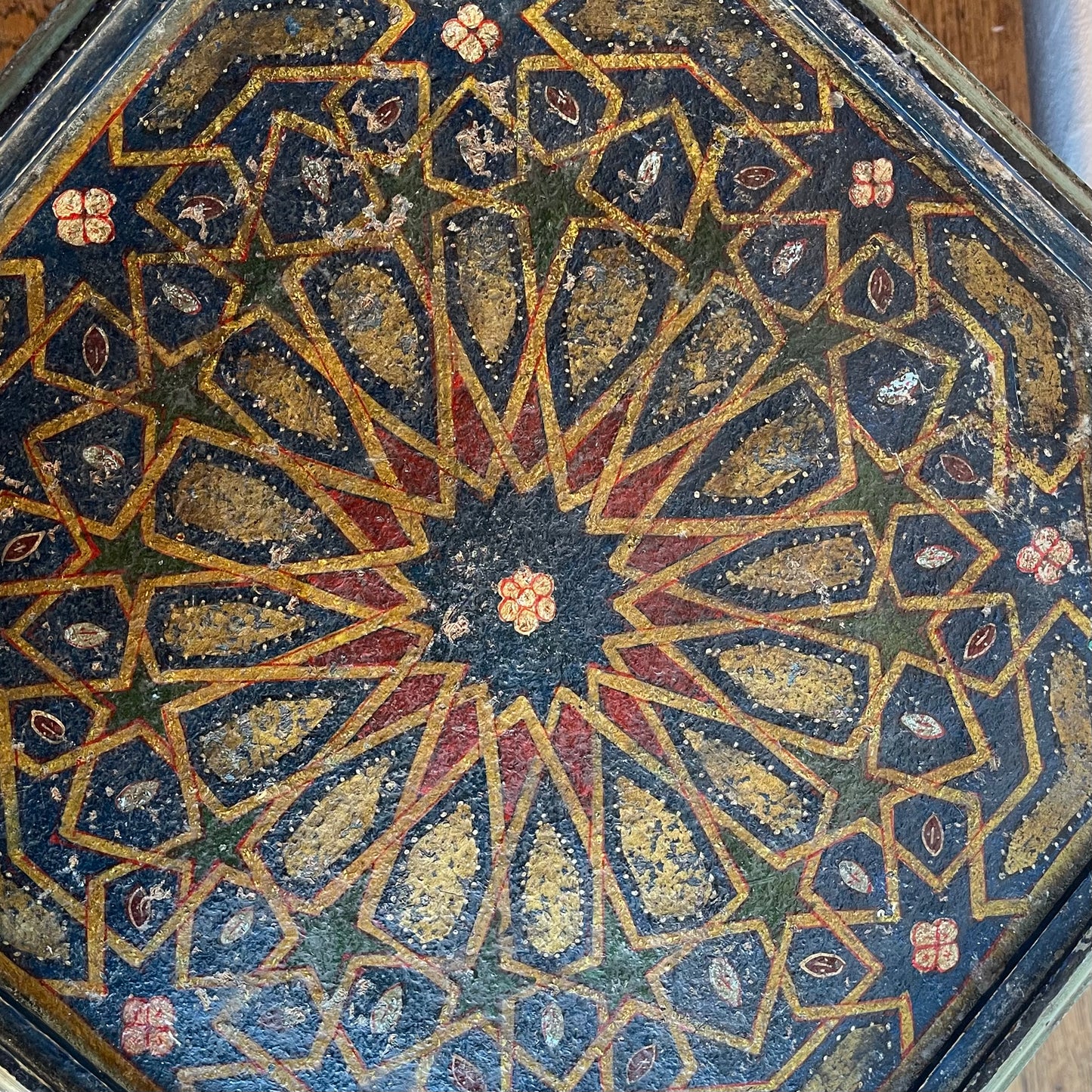 Moroccan Painted Side Table - #2039