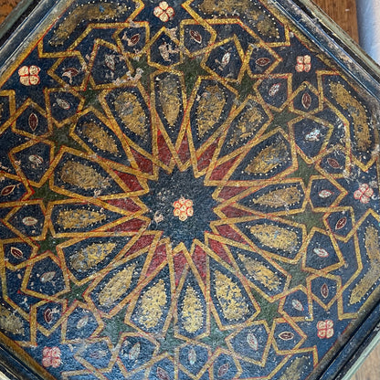 Moroccan Painted Side Table - #2039