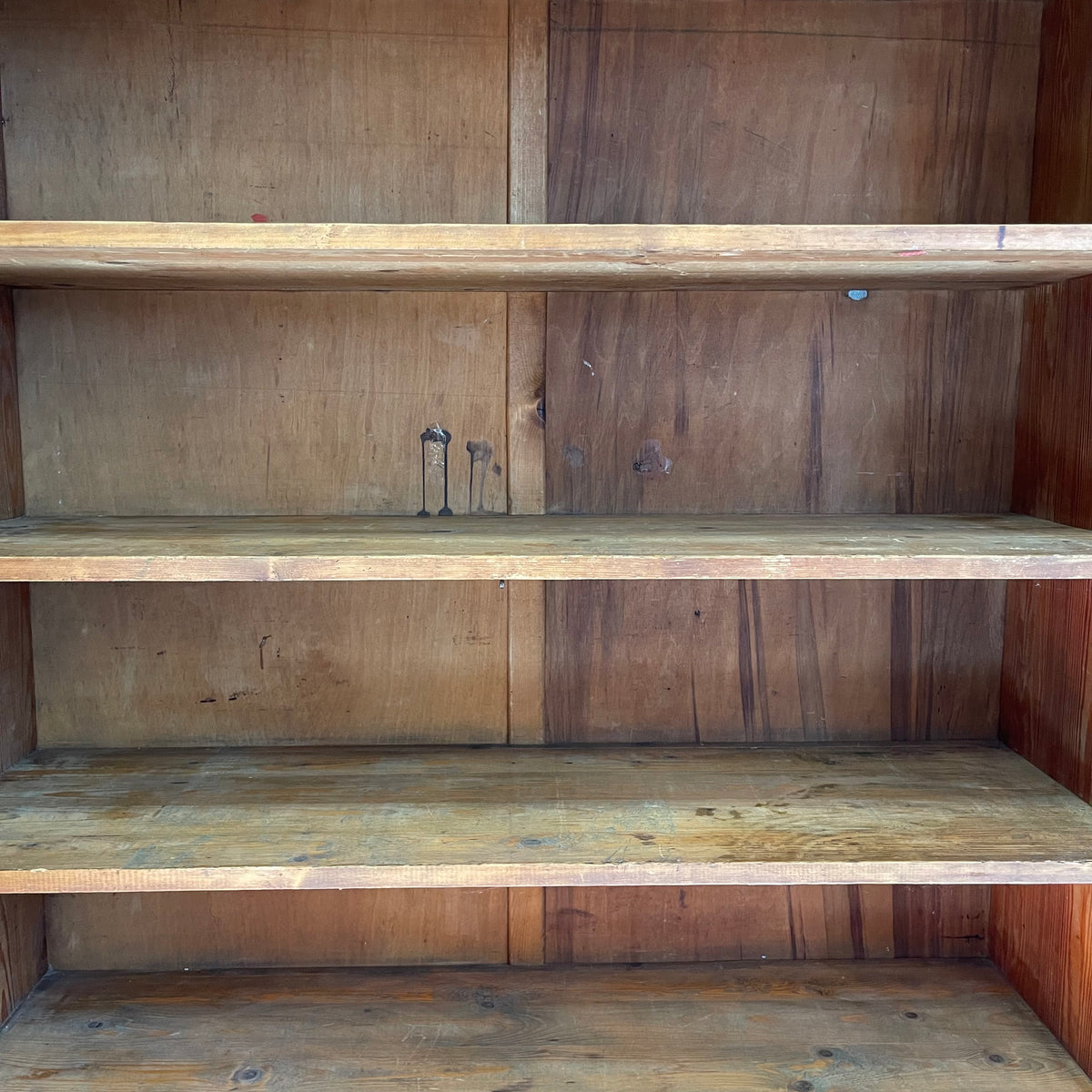 Antique Pitch Pine English School Cupboard - #2402