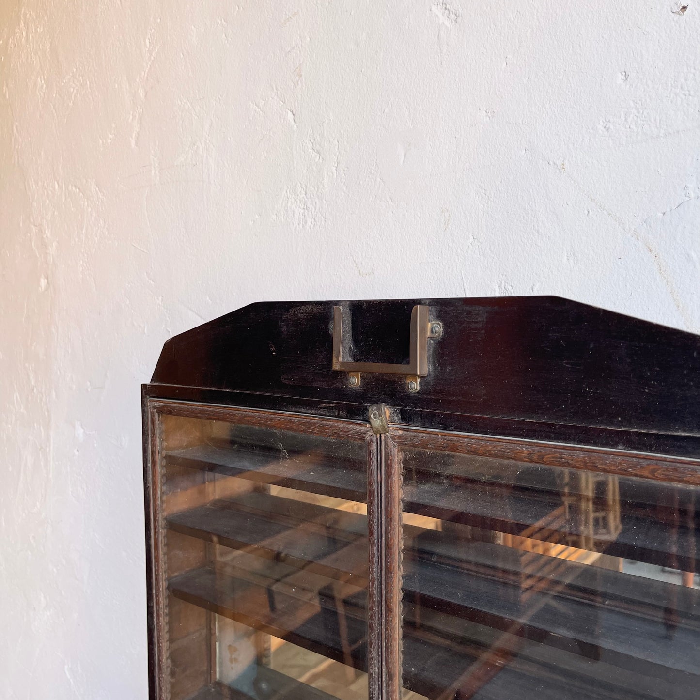 Antique Glazed Wall Cabinet - #2118
