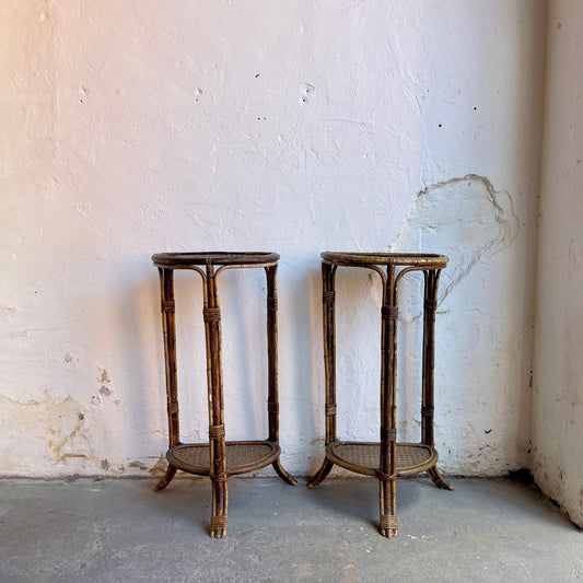 Pair of Vintage Side Tables/Plant Stands - #2094