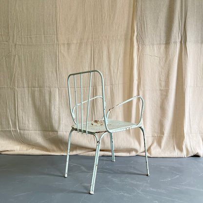 Antique Painted Iron Armchairs - #2195
