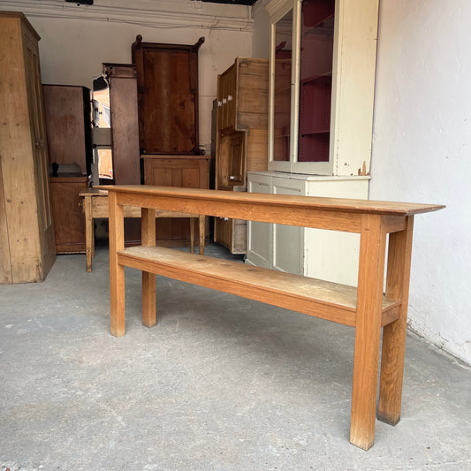 Vintage Oak Console Table - #2024