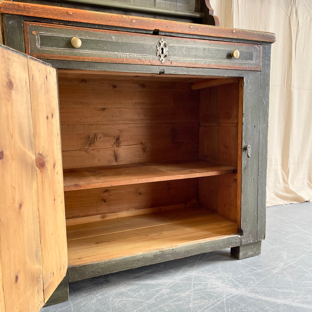 Folk Art Painted Farmhouse Dresser - #2342