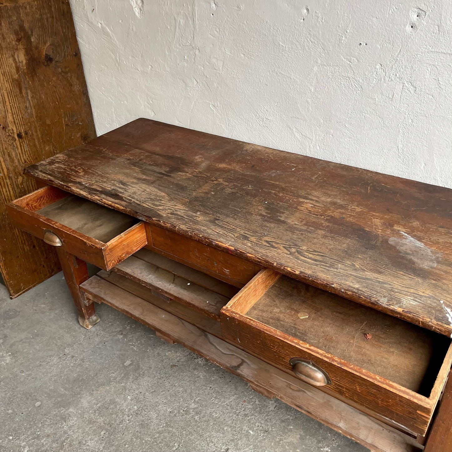 Antique Pine Workbench - #1868